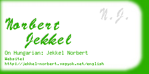 norbert jekkel business card